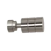 Karnisze - Końcówka efekt stali nierdzewnej 25 mm - miniaturka - grafika 1