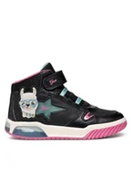 Buty dla dziewczynek - Geox Sneakersy J Inek Girl J36ASC 0CENF C9B4A M Czarny - miniaturka - grafika 1
