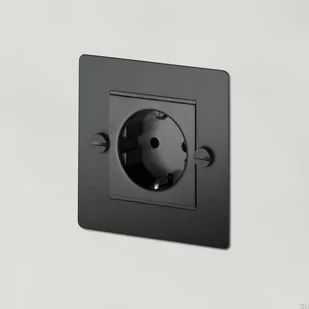 Gniazdo pojedyncze 1G Euro Socket - Czarne [C-Mg822] - Gniazdka elektryczne - miniaturka - grafika 1