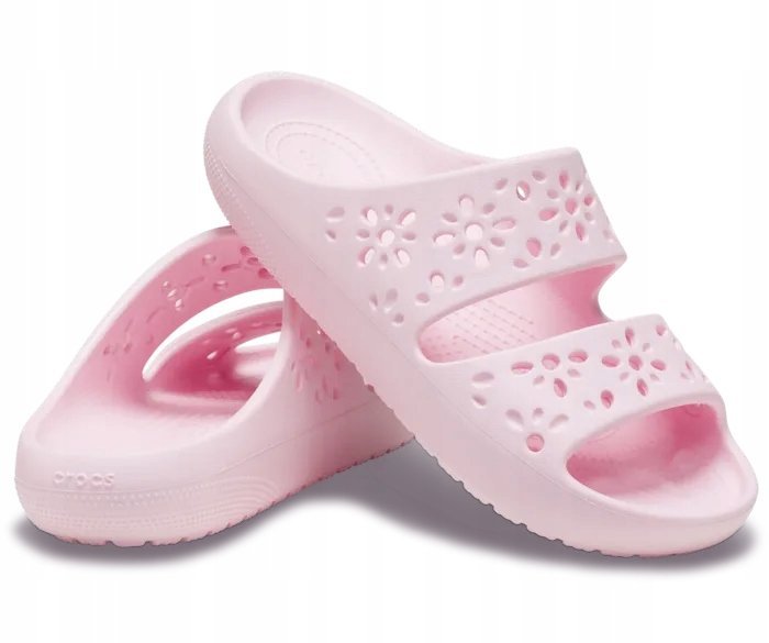 Crocs Damskie Lekie Buty Klapki Classic Floral Cut Out 210966 Sandal 39-40