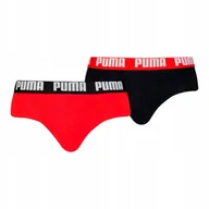 Majtki męskie - PUMA MAJTKI MĘSKIE SLIPY BRIEF 2P CZARNE/CZERWONE r.M - miniaturka - grafika 1
