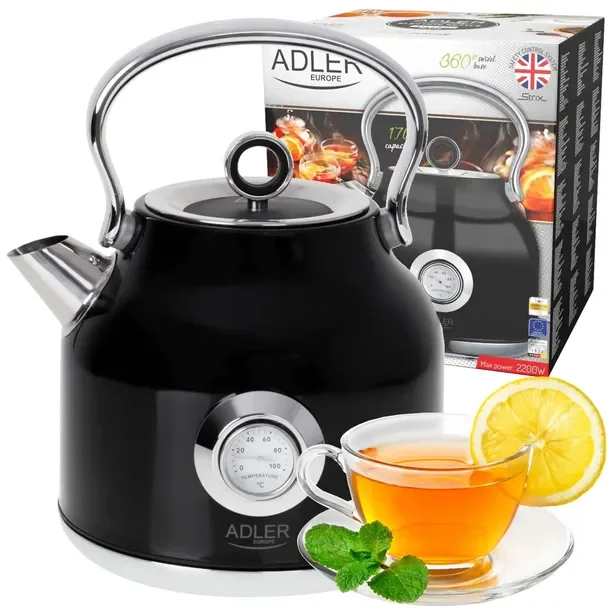 Czajnik elektryczny Adler AD 1346b 2200 W 1,7 l czarny