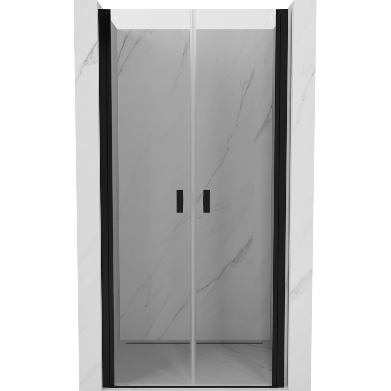 Mexen Mist drzwi prysznicowe uchylne 80 cm, transparent, czarne - 8A7-080-000-70-00
