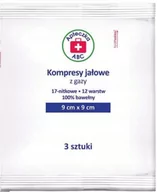 Apteczki i materiały opatrunkowe - SILESIAN PHARMA SP ZOO Kompresy jałowe z gazy 17-nitkowe 12-warstwowe 9 x 9 cm x 3 szt Apteczka ABC - miniaturka - grafika 1