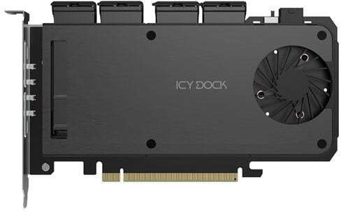 IcyDock Adapter 4 x M.2 NVMe SSD Mobile Rack Adapter Card fo MB204MP-B