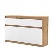 Komody - Komoda z szufladami Wotan Biala Szafka Nowoczesna 120cm Rtv do Salonu - miniaturka - grafika 1