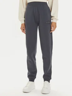 Calvin Klein Jeans Spodnie dresowe Monologo J20J223590 Szary Relaxed Fit - Spodnie sportowe damskie - miniaturka - grafika 1