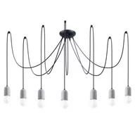 Lampy sufitowe - Neso lampa wisząca 7xE27 czarna/szara SL.1162 - miniaturka - grafika 1