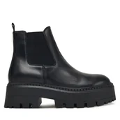 Botki damskie - Sztyblety Tamaris 1-25486-43 Czarny - miniaturka - grafika 1