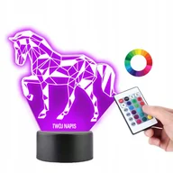 Lampy stojące - Lampka Nocna Koń Jeździectwo Konne Rgb Led Plexido - miniaturka - grafika 1