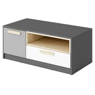 Szafki RTV - Szafka RTV POK PO-11 grafit/buk/szary/biały - miniaturka - grafika 1