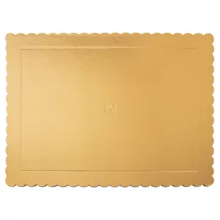 Podkład pod tort, ciasto złoty prostokątny 40x30 cm - Pozostałe akcesoria kuchenne - miniaturka - grafika 1