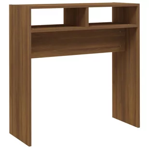 Lumarko Stolik konsolowy, brązowy dąb, 78x30x80 cm - Konsole i sekretarzyki - miniaturka - grafika 3