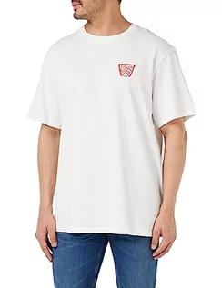 Koszulki męskie - Wrangler T-shirt męski Graphic Tee, Wornwhite, XL - grafika 1