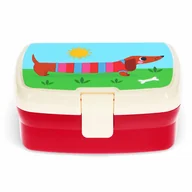 Zestawy naczyń dla dzieci - Rex London, Lunchbox z tacką dla dzieci, jamniki - miniaturka - grafika 1