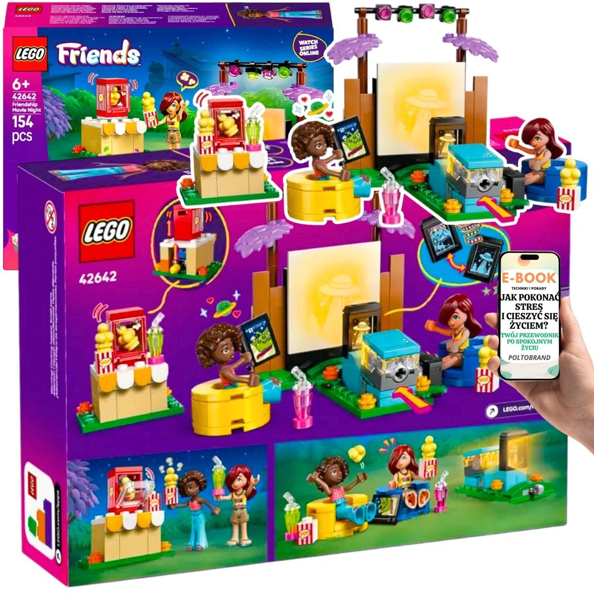 LEGO® Friends Kino Domowe z Figurkami i Świecącym Ekranem42642| Niezapomniana Zabawa Dla Dzieci PREZENT DLA FANÓW FILMÓW + EBOOK-1