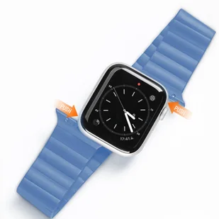 Dux Ducis Magnetic Strap pasek do Watch 7 / 6 / 5 / 4 / 3 / 2 / SE (45 / 44 / 42mm) magnetyczna opaska niebieski (Chain Version) - Etui i futerały do telefonów - miniaturka - grafika 1