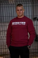 Bluzy męskie - OFENSYWA BLUZA MĘSKA BEZ KAPTURA SPORTOWY TRYB ŻYCIA BORDOWA BURGUNDY XXL - miniaturka - grafika 1
