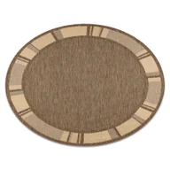Dywany - DYWAN SZNURKOWY SIZAL FLOORLUX KOŁO 20195 coffeee / mais brązowy koło 160 cm - miniaturka - grafika 1