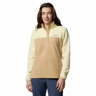 Bluzy damskie - Damska bluza polarowa Columbia Benton Springs 1/2 Snap Pullover Fleece II canoe/lemon wash - L - miniaturka - grafika 1