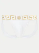 Majtki damskie - Versace Slipy Jock Strap AUU01017 1A10011 Biały - miniaturka - grafika 1