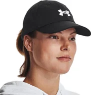 Czapki damskie - Czapka z daszkiem damska Under Armour Blitzing Adj OSFM czarna 1376705 001 - miniaturka - grafika 1