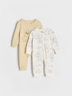 Reserved - Piżama Kubuś Puchatek 2 pack - złamana biel - Body - miniaturka - grafika 1