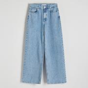 Spodnie damskie - Reserved - Jeansy z szerokimi nogawkami - Niebieski - miniaturka - grafika 1