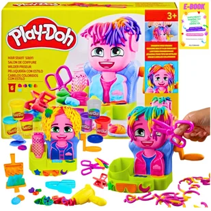 PLAY DOH CIASTOLINA ZESTAW PREZENT DLA DZIECKA - FRYZJER SALON FRYZJERSKI + EBOOK - Zabawki interaktywne dla dzieci - miniaturka - grafika 1