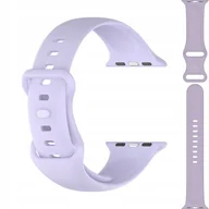 Akcesoria do smartwatchy - Pasek Bizon Strap Watch Silicone do Apple Watch 42/44/45/49 mm, jasnofioletowy - miniaturka - grafika 1