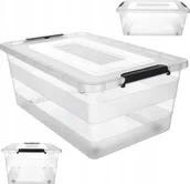 Pojemniki na zabawki - KADAX Pojemnik Z Pokrywą Do Przechowywania 40L Organizer Plastikowy Na Zabawki - miniaturka - grafika 1