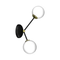 Lampy ścienne - Milagro Kinkiet JOY BLACK GOLD 2xE14 MLP7458 - miniaturka - grafika 1