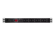 Pozostałe akcesoria sieciowe - LOGILINK PDU8A02 Listwa zasilająca PDU 19 cali 8 gniazd C13 z przełącznikiem - miniaturka - grafika 1