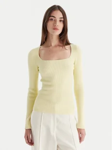 Kontatto Sweter 3M0830C Żółty Slim Fit - Swetry damskie - miniaturka - grafika 1