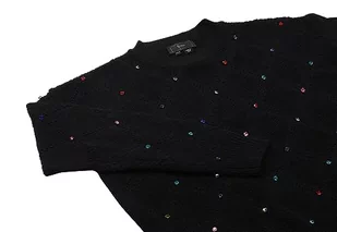 faina Damski sweter z dzianiny z wzorem w kratkę, czarny, rozmiar XS/S, czarny, XL - Swetry damskie - miniaturka - grafika 1