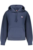 Bluzy damskie - TOMMY HILFIGER DAMSKA NIEBIESKA BLUZA Z ROZPIĘCIEM - Tommy Hilfiger - miniaturka - grafika 1