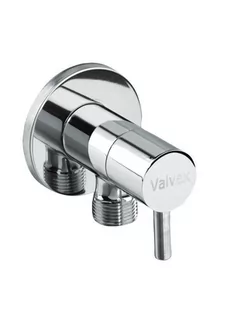 Zawór kątowy z głowicą ceramiczną VEGA chrom 1/2"-1/2" - Zawory i kraniki - miniaturka - grafika 1