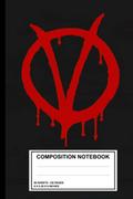 Pozostałe książki obcojęzyczne - V for Vendetta notebook: Composition Notebook -120 Pages - Large 6x9 - miniaturka - grafika 1