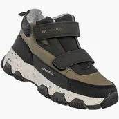 Buty dla dziewczynek - Trzewiki Dziecięce Ekoskóra Ocieplane Na Zamek Rzepy Zimowe Zielone Wojtyłko 5Z26103 Zielony 33 - miniaturka - grafika 1