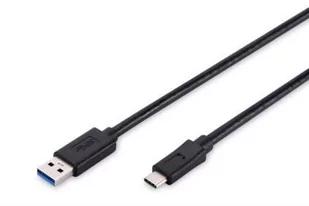 Assmann Kabel USB USB A - USB C męskie - męskie czarny1.8 m AK-300136-018-S - Kable USB - miniaturka - grafika 1