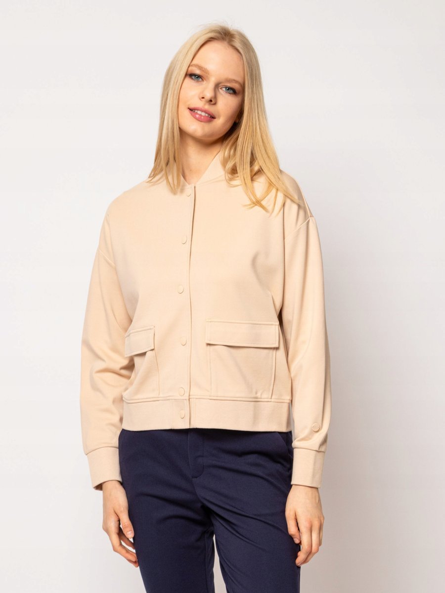 HEAVY TOOLS MODNA DAMSKA KURTKA PRZEJŚCIOWA BOMBERKA NAKIN BEŻOWA R. XS