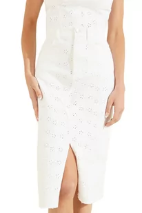 Spódnica damska Guess denimowa midi biała-W26 - Spódnice - miniaturka - grafika 1