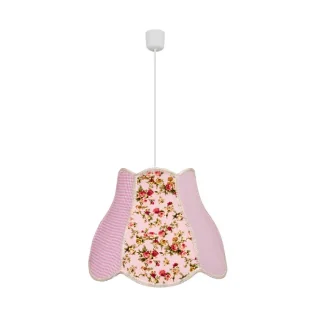 Różowa patchworkowa lampa wisząca - V167 P4-S09 - Lampy sufitowe - miniaturka - grafika 1