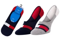 Skarpetki męskie - TOMMY HILFIGER SKARPETKI MIKROSTOPKI FOOTIE 2 PARY NAVY/GREY 394001001 085 - Rozmiar: 27-30 - miniaturka - grafika 1