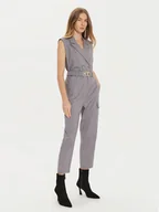 Kombinezony - TWINSET Kombinezon 242TP2280 Szary Regular Fit - miniaturka - grafika 1