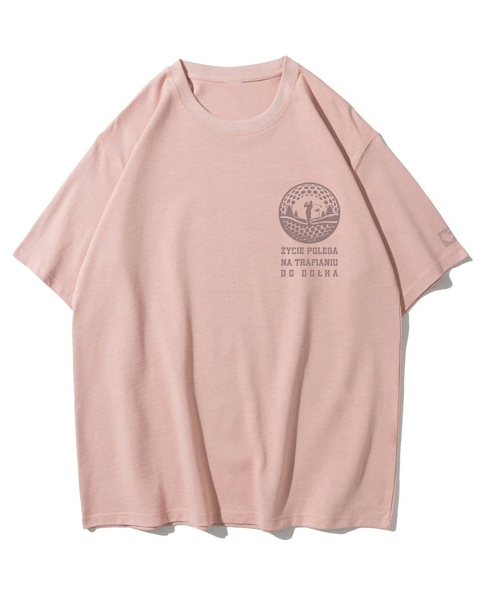 Koszulka oversize Golfowe Życie Odpoczynek Spokój Sport Różowy XXL