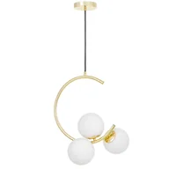 Lampy sufitowe - NOWOCZESNA LAMPA WISZĄCA KLASYCZNE ZŁOTO BONIO W3 - miniaturka - grafika 1