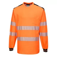 Odzież robocza - T-shirt ostrzegawczy PW3 Czarny Pomarańcz M - miniaturka - grafika 1