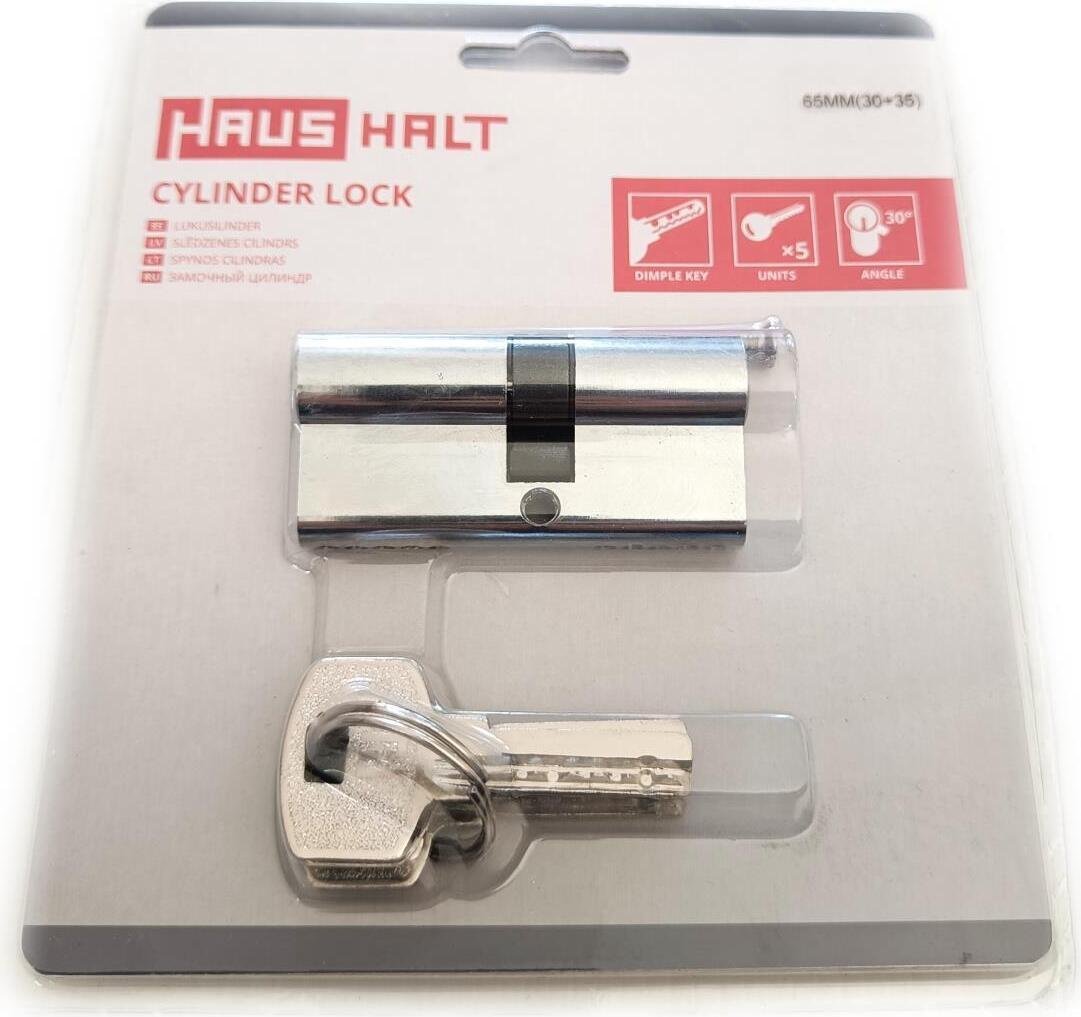 Haushalt CYLINDER LOCK 65MM 30X35 CHROME 5 KEYS