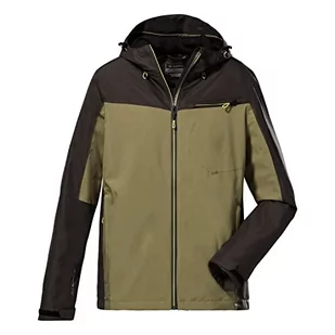 Killtec Męska kurtka funkcyjna/kurtka outdoorowa z kapturem, pakowana KOS 6 MN JCKT, khaki, XL, 38266-000 - Kurtki męskie - miniaturka - grafika 1